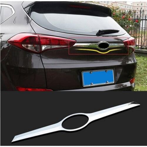 FIT FOR HYUNDAI TUCSON TL 2015 2016 CHROME REAR TRUNK LIGHT COVER TRIM DECORATION TAILGATE MOLDING STYLING GARNISH STRIP