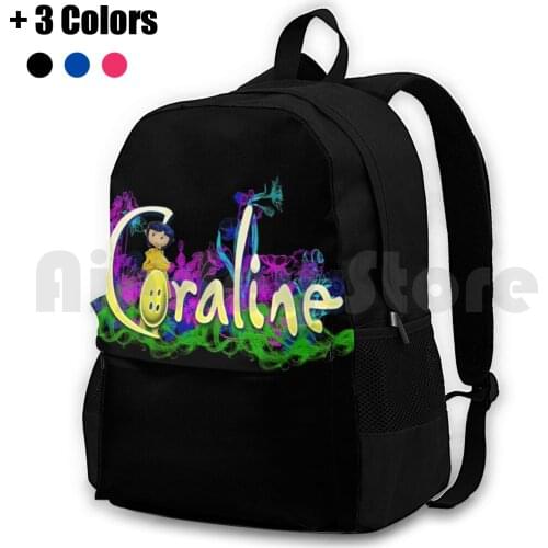 Coraline Outdoor Hiking Backpack Waterproof Camping Travel Garden Spring Spring Time Growth Movie Children Claymation Dark