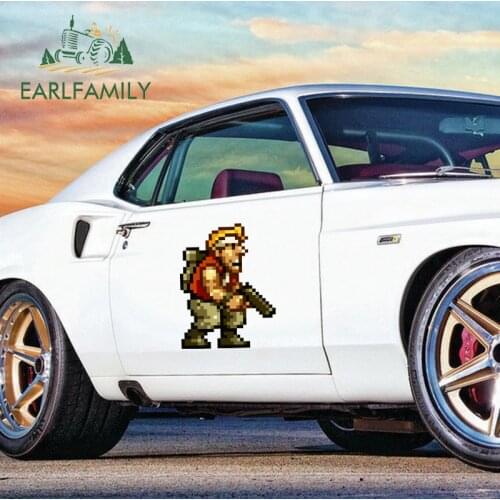 EARLFAMILY 43cm x 33.1cm for Metal Slug Arcade Big Car Stickers Window Decal Vinyl Car Door Waterproof Scratch-proof Decoration