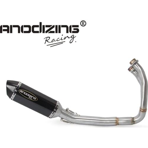 Motorcycle Full Exhaust System Slip On Header Pipe Front Pipe For Kawasaki ER6N ER6F NINJA 650 R 2012-2016