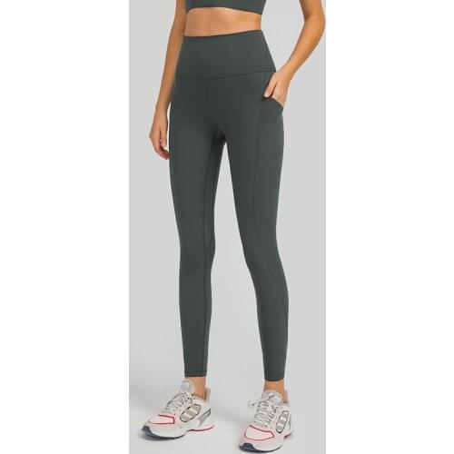 Women Sports Pants Tights High Waist Yoga Leggings Run Sexy Peach Hip Belt Pocketsr Gym Fintess Clothing Female Workout Trousers