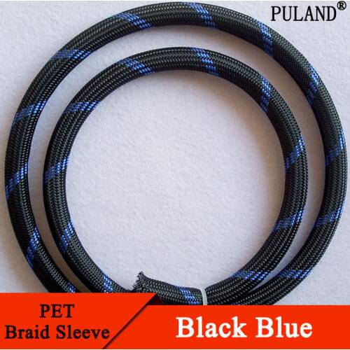 Black Copper PET Braided Wire Sleeve 2 4 6 8 10 12 16mm Tight High Density Insulated Cable Protection Expandable Sheath Colorful
