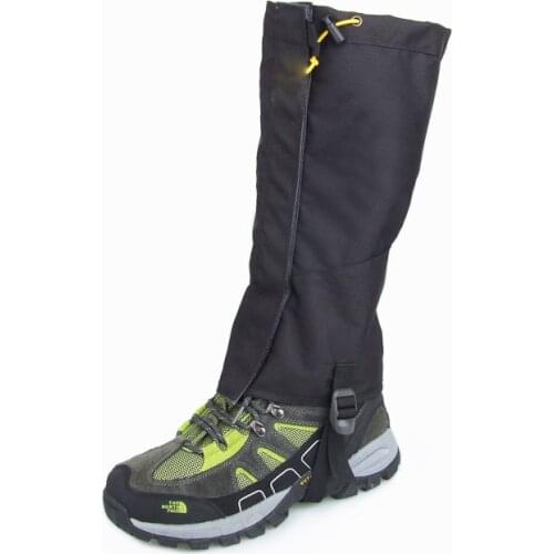 1 Pair Waterproof Outdoor Hiking Walking Climbing Hunting Snow Legging Gaiters Black