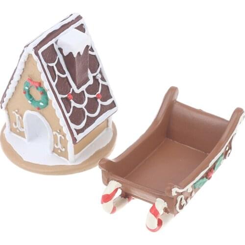 1 Pc 1/6 1/12 Dollhouse Christmas Sleigh Snowhouse Dollhouse Miniature Accessories