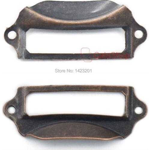 10 pcs / Lot Drawer Label Tag 69mm x 30mm Office File Pull Home Cabinet Frame Handle Files Name Card Holder with Screw