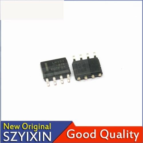 10Pcs/Lot New Original LM393DR SOP8 silk screen LM393 DOUBLE DIFFERENTIAL COMPARATOR Good Quality