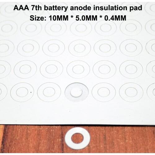 100pcs/lot AAA 7 lithium battery anode meson insulation pad hollow tip insulation fast Pakistani paper gasket