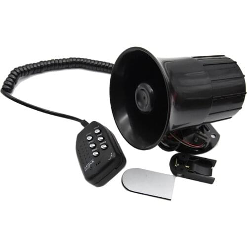100W 120DB 12V 6 Sounds Tone Loud Air Horn Siren Speaker for Auto Van Truck Megaphone Alarm Sgu Car Horn for Police Fire Siren