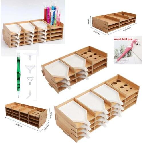 2021new style 5d Diamond Painting Tray Organizer Holderdiamond painting Wooden Tool Container Diamond Embroidery Accessory Gift