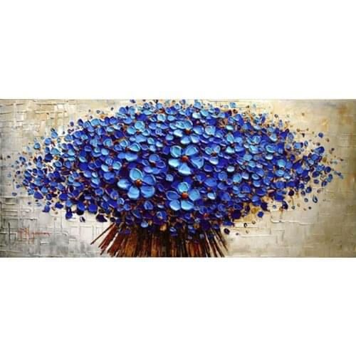 5D DIY Diamond Painting Blue Flower Bouquet Diamond Embroidery Full Drill Rhinestone Mosaic Needlework Home Decor Handmade Gift