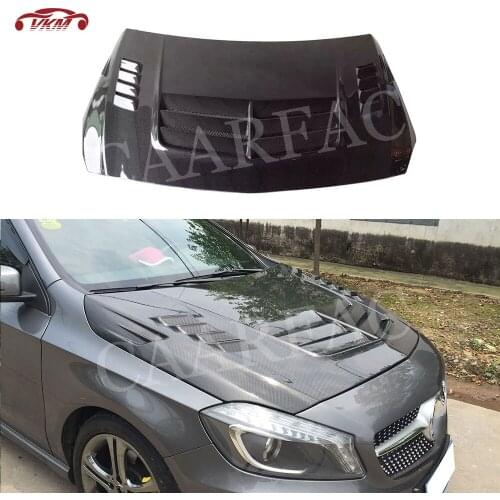 Carbon Fiber Material Front Bumper Engine Hoods Vent Cover Trims Case for Mercedes Benz A Class A180 A200 A250 AMG A45 13-16