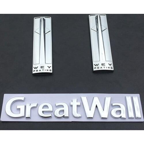 Zinc Alloy 3D Great Wall for WEY Logo Car Sticker Emblem Badge Auto Styling For WEY VV7 VV5 P8 VV6 Pi4 Great Wall Hover M4 H3 H6