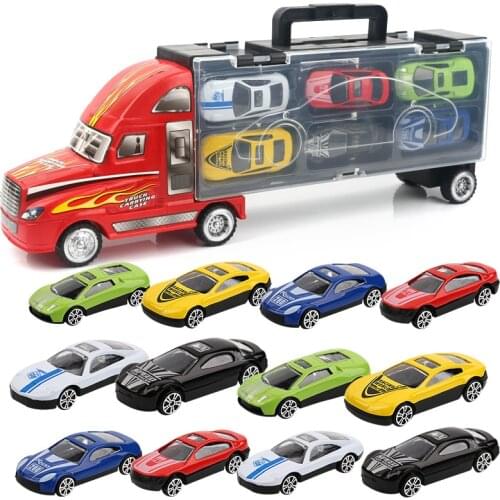 Toy Car Model Diecasts Rail Container Truck Mini Toy Vehicles Mixed Set For Boys