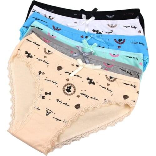 Jacvion 3Pieces/Lot Briefs Women Panties Lace Briefs Female Underwear Sexy Brief Women Cotton Lingeries Soft Transparent Panties
