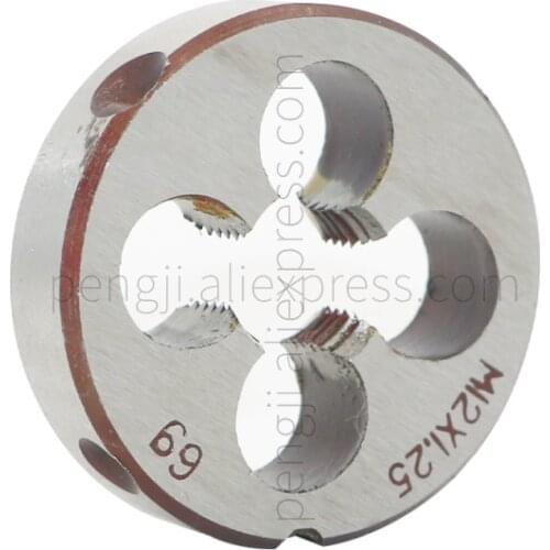 HSS 12mm X 1.25 Metric Right Hand Round Die, Machine Thread Die M12 X 1.25mm Pitch for Mold Machining, Alloy Steel Material