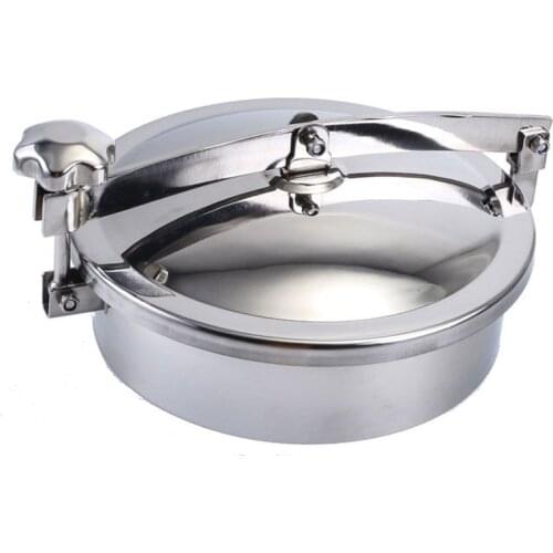 Normal Pressure Manhole Cover Stainless Steel SS304 Manyway Quick Open Hand Hole Round Welding Manhole Cover