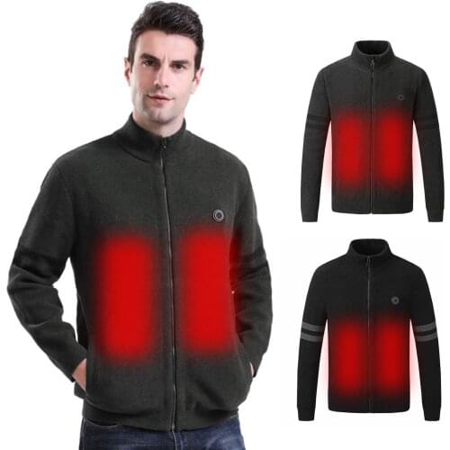 Electric Heated Jackets Vest Mens Women USB Electric Heating Hooded Cotton Coat Hiking Hunting Thermal Warmer Jacket Winter