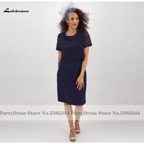 Lakshmigown Navy Blue Plus Size Mother of The Bride Dresses for Weddings 2020 Vestido Fiesta Largo Custom Made