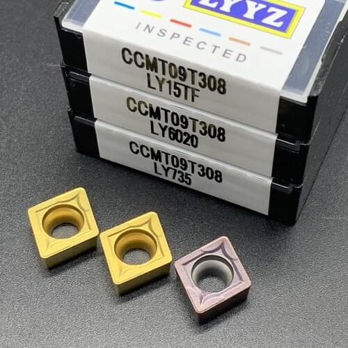 10PCS CCMT09T308 LY15TF/LY6020/ LY735 Internal Turning Tools Carbide inserts Cutting Tool CNC Tools Lathe tools Lathe cutter