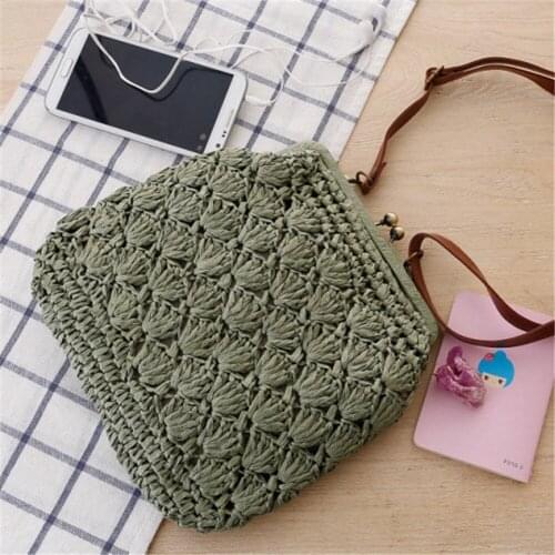 New Arrivals Woman Ladies Small Weave Rattan Bags Fashion Women Summer Beach Tote Purse Weave Shoulder Clutch