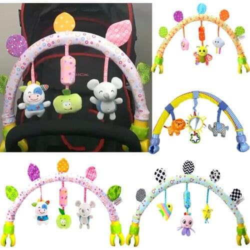 Baby Hanging Toys Stroller Bed Crib For Tots Cots Rattles Seat Plush Stroller Mobile Gifts Animals Rattles Educational Baby Toys