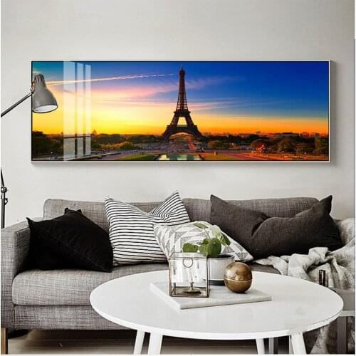 Simple Northern Paris Landscape Tower Landscape Home Deco Art Dining Room Porch Mural Poster Canvases Decorative Painting