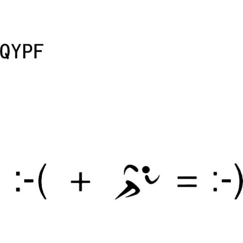 QYPF 17.4*2.8CM Mysterious RUN MARATHON RACE JOGGING Decor Car Sticker Silhouette Vinyl Accessories C16-0767