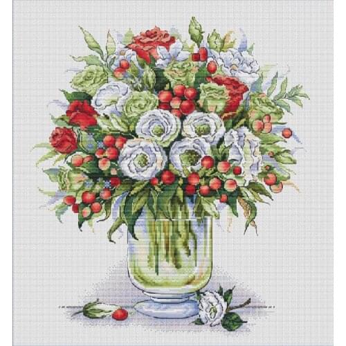 ROSE 11CT/14CT/18CT/25CT/28CT oil street patterns Counted Cross Stitch DIY Cross Stitch Kits Embroidery Needlework Sets