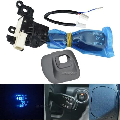 Blue LED Steering Wheel Cruise Control Switch 84632-34011 With Cover 45186-47030 for Toyota PRIUS PLUG-IN HYBRID AQUA
