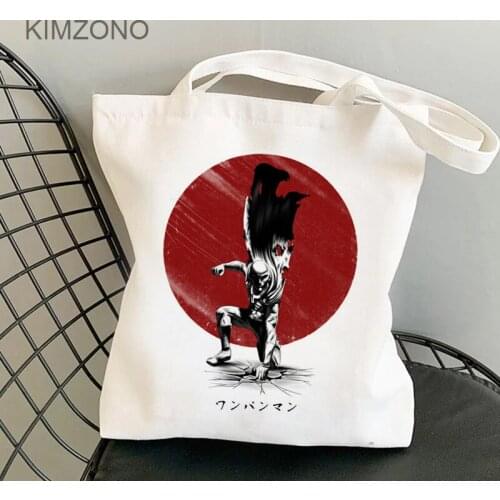 One Punch Man shopping bag tote reusable bolsas de tela shopper handbag eco bag reciclaje net grab