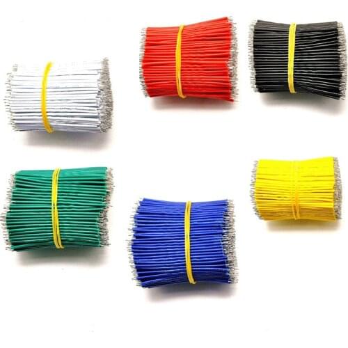 100PCS/Lot Tin-Plated Breadboard PCB Solder Cable 24AWG 5cm Fly Jumper Wire Cable Tin Conductor Wires Connector Wire