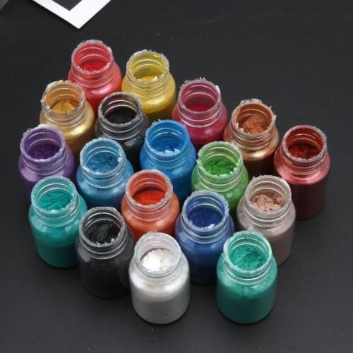 18Color Cosmetic Grade Pearlescent Mica Powder Soap Makeup Art Colorant Epoxy Resin Dye Pearl Pigment Jewelry Making 10g