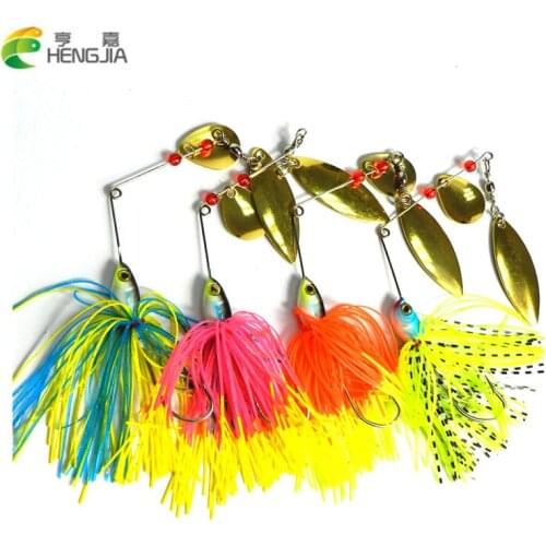HENGJIA 50pcs 19.5G 0.69oz Spinner buzzbait fishing lures pike bass wobbler trout perch peche fishing baits pesca fishing tackle