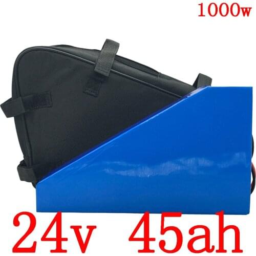 24V 500W 750W 1000W lithium pack 24V 45AH electric bicycle battery 24V electric scooter battery with 50A BMS + 29.4V 5A charger