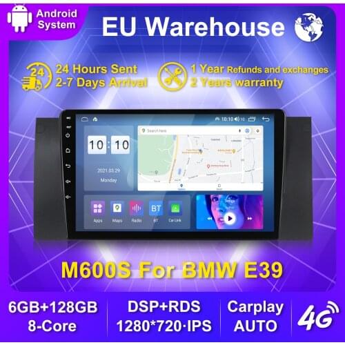Android 11 6G+128G 8Core DSP RDS For BMW E39 E53 X5 Car Radio GPS Player 4G wifi Carplay SWC USB