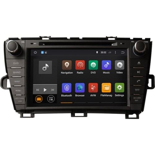 2DIN 1024*600 RAM 4GB Left Driving Car Navigation With Bluetooth Auto Radio Android 9.0 Car DVD GPS For Toyota Prius 2009-2019