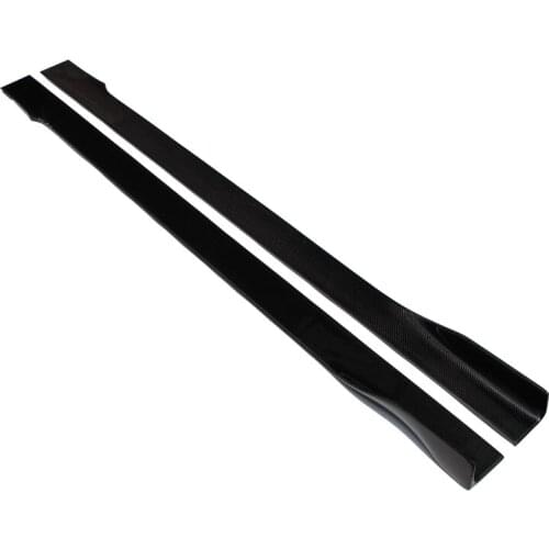 Car-styling Universal Fitment Carbon Fiber Side Skirt Extension Add-on Type B Glossy Fibre Exterior Door Step Trim Auto Body Kit