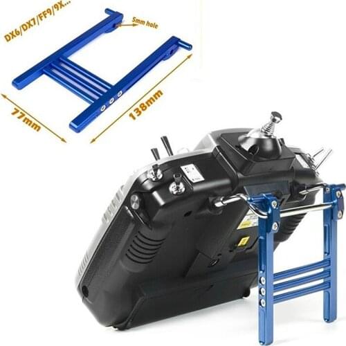 CNC Aluminum Alloy TX Transmitter Bracket Stand Holder for Wfly JR Futaba DX6 FF9 9X Remote Controller RC FPV Quadcopter