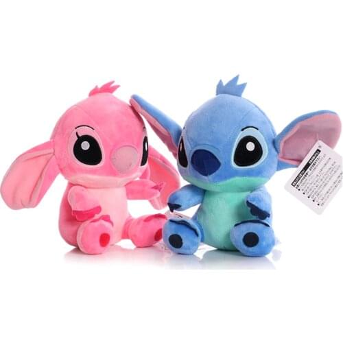 18cm Disney Lilo&Stitch Couple Model Cartoon Plush Doll Anime Plush Baby Toy Girl Kids Birthday Gift