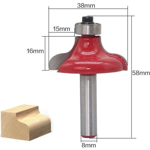 1PCS 8MM Shank Wood Router Bit Straight end Mill Trimmer Cleaning Flush Trim Corner Round Cove Box Bits Tools Milling Cutter