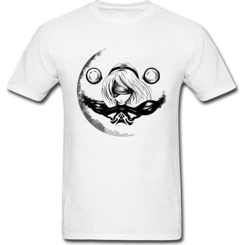 Game Nier Automatas T Shirt Cosplay YoRHa No.2 Type B 2B 9S Clothes Men Women TShirt Cotton T-shirt GG Black Top Tee