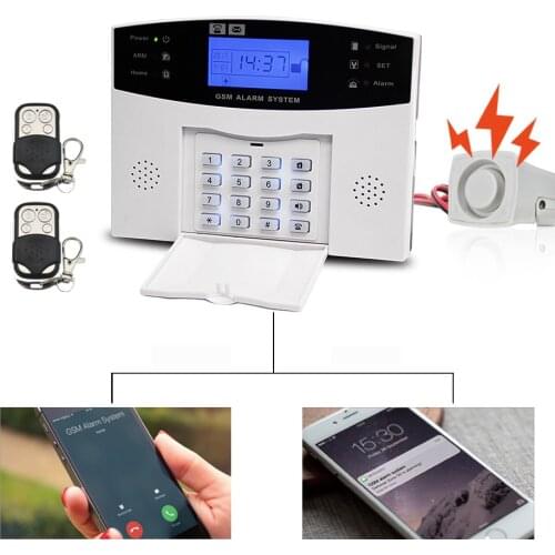 Keypad GSM Alarm Security 433MHz Wireless Smart Home Burglar Alarm System APP Control Motion Detector Door Sensor