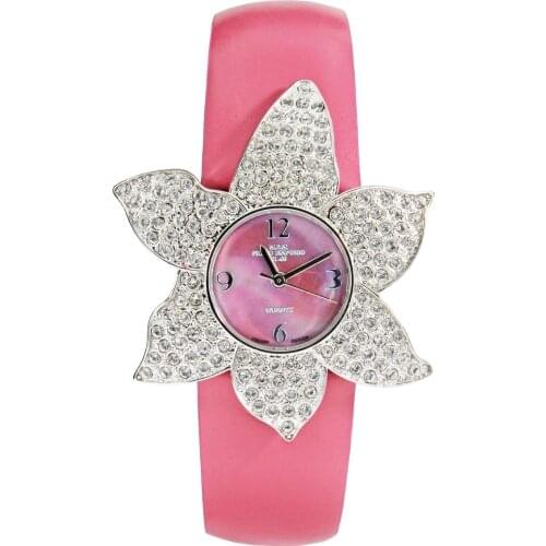 M & Ms first general store watch flower with cubic zirconia 596FX