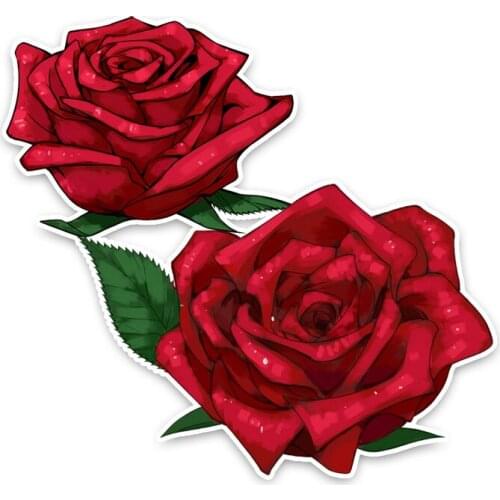 Lovely Fashion Flowers Decor KKs Cover Scratches Car Sticker Bumper Window Windshield Accessories Pvc 11.3cm X 10.6cm