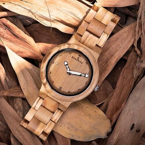 BOBO BIRD Mens Watch Quartz luxury Watch Zebra Wood Watches Man Wooden Quartz Timepieces Male Clock Gift Box reloj hombre