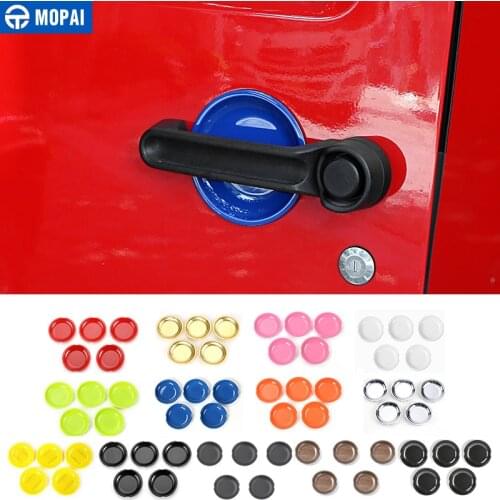 MOPAI ABS Car Exterior Door Handle Bowl Trim Cover Decoration Stickers For Jeep Wrangler 2008 Up Car Styling