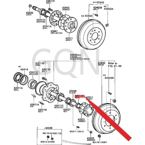 Outer oil seal (for rear axle axle) 1979-Toy ota STO UTQ UIC KDE LIV ERY DYN ATO YOA CE rear wheel inner oil seal