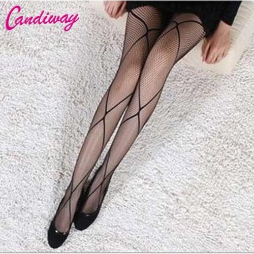 Lingerie Fashion sexy women lady black erotic stockings mesh stockings soft tights elastic pantyhose porn stocking