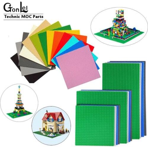 NEW 16-250 Dots Base Plate Small Size Baseplate Bottom Board for Figure DIY MOC Building Block Bricks Toys fit for many Brands