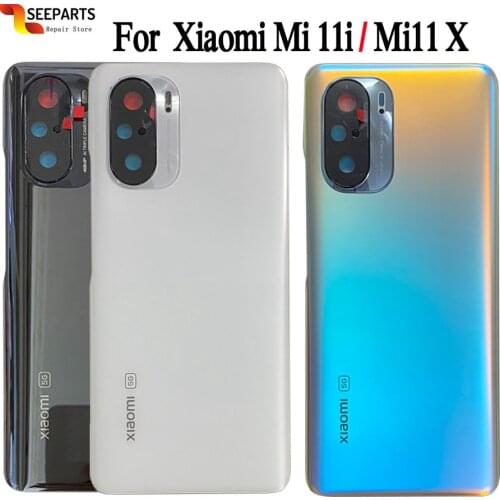 Original NEW For Xiaomi Mi 11i Back Battery Glass Cover Rear Door Housing Case For Xiaomi Mi 11X Battery Cover With Adhesive